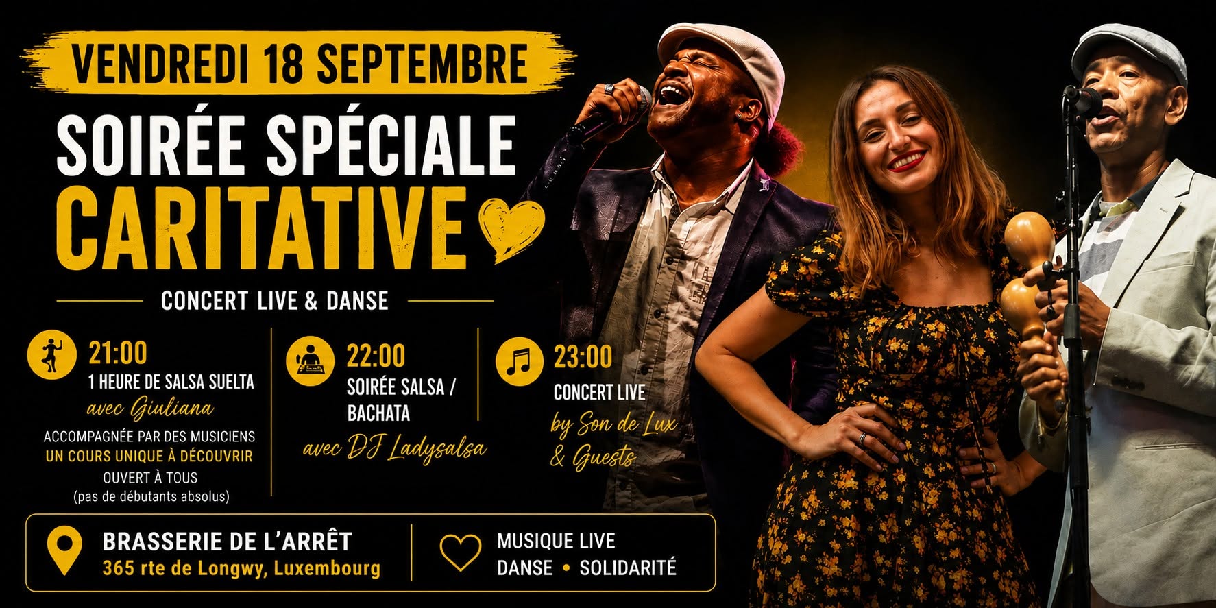 Soirée Spéciale Caritative — Concert Live & Danse